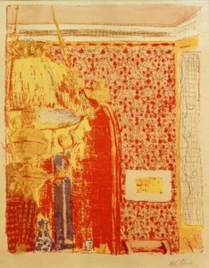 ピンクのぶら下げIIのインテリア 作： Edouard Vuillard